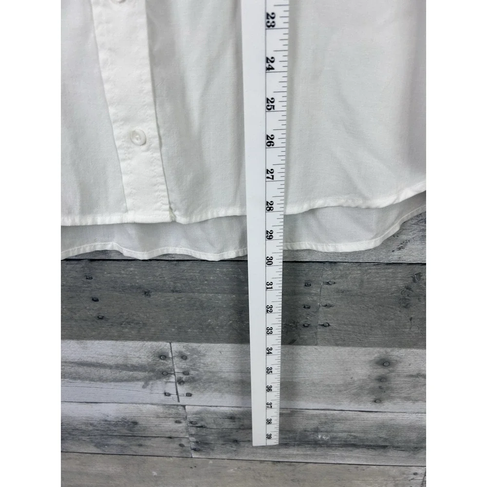 Cloth & Stone Women's White Large Button Up Blouse New - Picture 6 of 7
